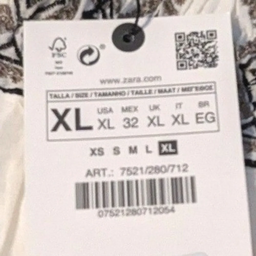 Zara Women White Embroidered Cotton Tiered Maxi Skirt XL 7521/280/712 Boho New
